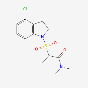 2-[(4-chloro-2,3-dihydroindol-1-yl)sulfonyl]-N,N-dimethylpropanamide