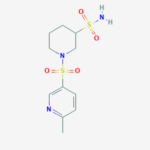 1-(6-Methylpyridin-3-yl)sulfonylpiperidine-3-sulfonamide