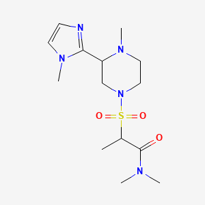 N,N-dimethyl-2-[4-methyl-3-(1-methylimidazol-2-yl)piperazin-1-yl]sulfonylpropanamide