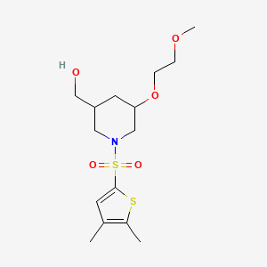 [1-(4,5-Dimethylthiophen-2-yl)sulfonyl-5-(2-methoxyethoxy)piperidin-3-yl]methanol