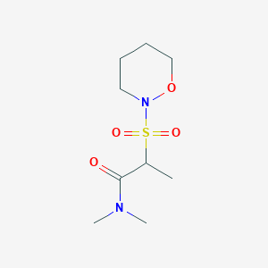 N,N-dimethyl-2-(oxazinan-2-ylsulfonyl)propanamide