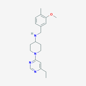 1-(6-ethylpyrimidin-4-yl)-N-[(3-methoxy-4-methylphenyl)methyl]piperidin-4-amine