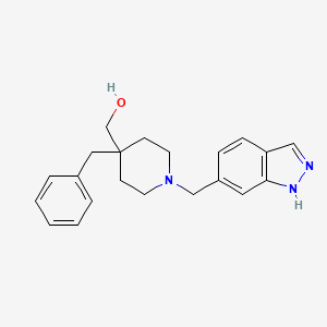 [4-benzyl-1-(1H-indazol-6-ylmethyl)piperidin-4-yl]methanol