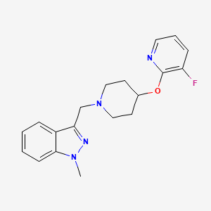 3-[[4-(3-Fluoropyridin-2-yl)oxypiperidin-1-yl]methyl]-1-methylindazole