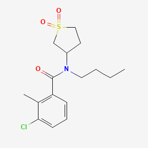 N-butyl-3-chloro-N-(1,1-dioxothiolan-3-yl)-2-methylbenzamide