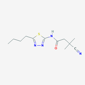 N-(5-butyl-1,3,4-thiadiazol-2-yl)-3-cyano-3-methylbutanamide