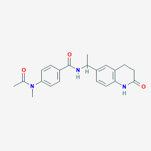 4-[acetyl(methyl)amino]-N-[1-(2-oxo-3,4-dihydro-1H-quinolin-6-yl)ethyl]benzamide