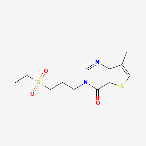 7-Methyl-3-(3-propan-2-ylsulfonylpropyl)thieno[3,2-d]pyrimidin-4-one