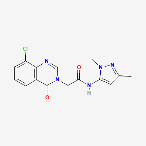 2-(8-chloro-4-oxoquinazolin-3-yl)-N-(2,5-dimethylpyrazol-3-yl)acetamide