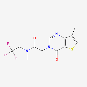 N-methyl-2-(7-methyl-4-oxothieno[3,2-d]pyrimidin-3-yl)-N-(2,2,2-trifluoroethyl)acetamide