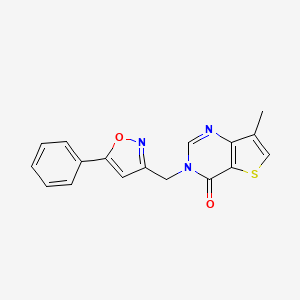 7-Methyl-3-[(5-phenyl-1,2-oxazol-3-yl)methyl]thieno[3,2-d]pyrimidin-4-one