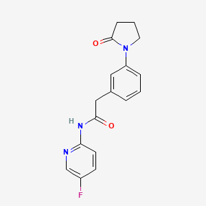 N-(5-fluoropyridin-2-yl)-2-[3-(2-oxopyrrolidin-1-yl)phenyl]acetamide