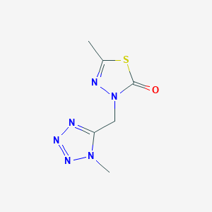 5-Methyl-3-[(1-methyltetrazol-5-yl)methyl]-1,3,4-thiadiazol-2-one