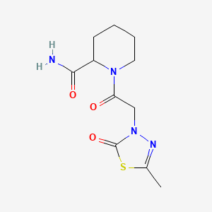 1-[2-(5-Methyl-2-oxo-1,3,4-thiadiazol-3-yl)acetyl]piperidine-2-carboxamide