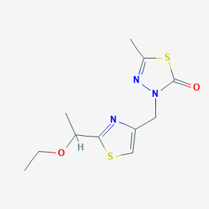 3-[[2-(1-Ethoxyethyl)-1,3-thiazol-4-yl]methyl]-5-methyl-1,3,4-thiadiazol-2-one