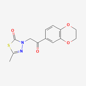 3-[2-(2,3-Dihydro-1,4-benzodioxin-6-yl)-2-oxoethyl]-5-methyl-1,3,4-thiadiazol-2-one