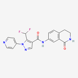 5-(difluoromethyl)-N-(1-oxo-3,4-dihydro-2H-isoquinolin-7-yl)-1-pyridin-4-ylpyrazole-4-carboxamide