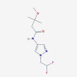 N-[1-(2,2-difluoroethyl)pyrazol-4-yl]-3-methoxy-3-methylbutanamide