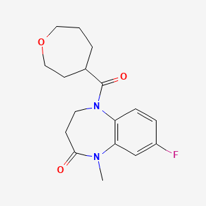 7-Fluoro-5-methyl-1-(oxepane-4-carbonyl)-2,3-dihydro-1,5-benzodiazepin-4-one