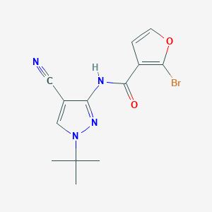 2-bromo-N-(1-tert-butyl-4-cyanopyrazol-3-yl)furan-3-carboxamide