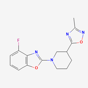 4-Fluoro-2-[3-(3-methyl-1,2,4-oxadiazol-5-yl)piperidin-1-yl]-1,3-benzoxazole