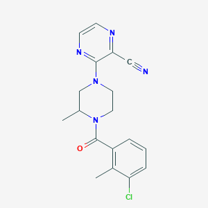 3-[4-(3-Chloro-2-methylbenzoyl)-3-methylpiperazin-1-yl]pyrazine-2-carbonitrile