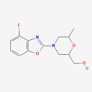 [4-(4-Fluoro-1,3-benzoxazol-2-yl)-6-methylmorpholin-2-yl]methanol