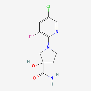 1-(5-Chloro-3-fluoropyridin-2-yl)-3-hydroxypyrrolidine-3-carboxamide