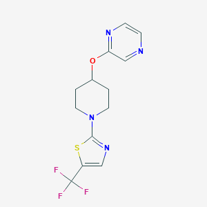 2-(4-Pyrazin-2-yloxypiperidin-1-yl)-5-(trifluoromethyl)-1,3-thiazole