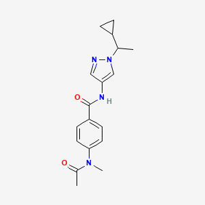 4-[acetyl(methyl)amino]-N-[1-(1-cyclopropylethyl)pyrazol-4-yl]benzamide