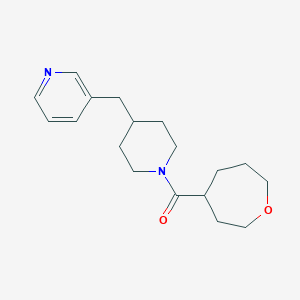 molecular formula C18H26N2O2 B7213121 Oxepan-4-yl-[4-(pyridin-3-ylmethyl)piperidin-1-yl]methanone 