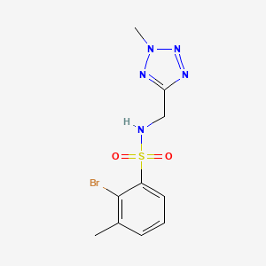 2-bromo-3-methyl-N-[(2-methyltetrazol-5-yl)methyl]benzenesulfonamide