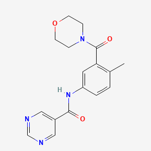 N-[4-methyl-3-(morpholine-4-carbonyl)phenyl]pyrimidine-5-carboxamide