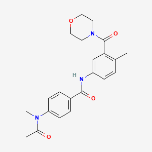 4-[acetyl(methyl)amino]-N-[4-methyl-3-(morpholine-4-carbonyl)phenyl]benzamide