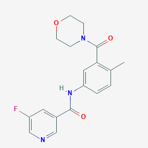 5-fluoro-N-[4-methyl-3-(morpholine-4-carbonyl)phenyl]pyridine-3-carboxamide