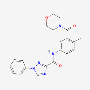 N-[4-methyl-3-(morpholine-4-carbonyl)phenyl]-1-phenyl-1,2,4-triazole-3-carboxamide