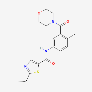 2-ethyl-N-[4-methyl-3-(morpholine-4-carbonyl)phenyl]-1,3-thiazole-5-carboxamide