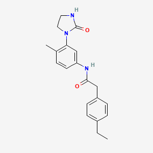 2-(4-ethylphenyl)-N-[4-methyl-3-(2-oxoimidazolidin-1-yl)phenyl]acetamide