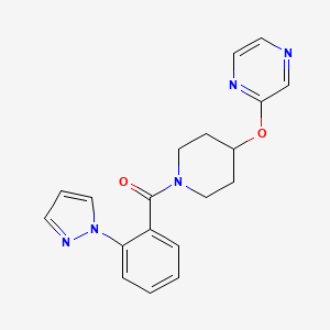 (4-Pyrazin-2-yloxypiperidin-1-yl)-(2-pyrazol-1-ylphenyl)methanone