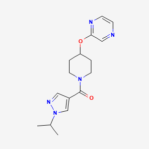 (1-Propan-2-ylpyrazol-4-yl)-(4-pyrazin-2-yloxypiperidin-1-yl)methanone