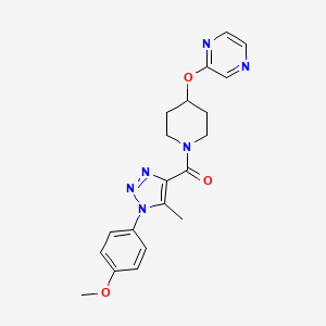 [1-(4-Methoxyphenyl)-5-methyltriazol-4-yl]-(4-pyrazin-2-yloxypiperidin-1-yl)methanone