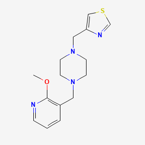 4-[[4-[(2-Methoxypyridin-3-yl)methyl]piperazin-1-yl]methyl]-1,3-thiazole