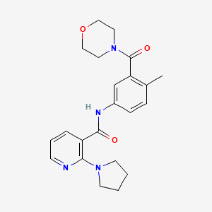 N-[4-methyl-3-(morpholine-4-carbonyl)phenyl]-2-pyrrolidin-1-ylpyridine-3-carboxamide