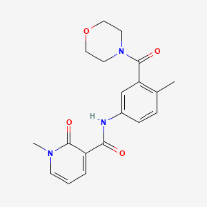 1-methyl-N-[4-methyl-3-(morpholine-4-carbonyl)phenyl]-2-oxopyridine-3-carboxamide