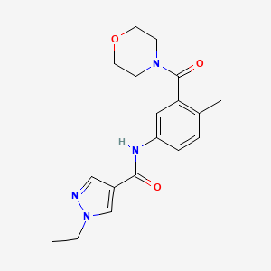 1-ethyl-N-[4-methyl-3-(morpholine-4-carbonyl)phenyl]pyrazole-4-carboxamide