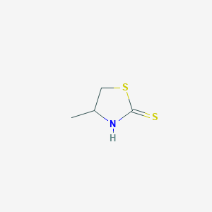 molecular formula C4H7NS2 B072146 4-甲基-1,3-噻唑烷-2-硫酮 CAS No. 1437-89-4