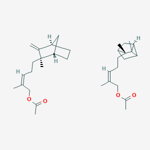 B072163 [2-Methyl-5-(2-methyl-3-methylidene-2-bicyclo[2.2.1]heptanyl)pent-2-enyl] acetate CAS No. 1323-00-8