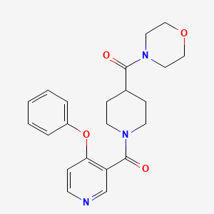 molecular formula C22H25N3O4 B7222049 Morpholin-4-yl-[1-(4-phenoxypyridine-3-carbonyl)piperidin-4-yl]methanone 