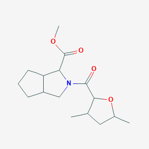 molecular formula C16H25NO4 B7222174 methyl 2-(3,5-dimethyloxolane-2-carbonyl)-3,3a,4,5,6,6a-hexahydro-1H-cyclopenta[c]pyrrole-3-carboxylate 