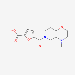 molecular formula C15H20N2O5 B7224104 methyl 5-(4-methyl-3,4a,5,7,8,8a-hexahydro-2H-pyrido[4,3-b][1,4]oxazine-6-carbonyl)furan-2-carboxylate 